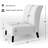 Subtle Leaves In Minimalism - Upholstered Floral & Pattern Accent Slipper Chair