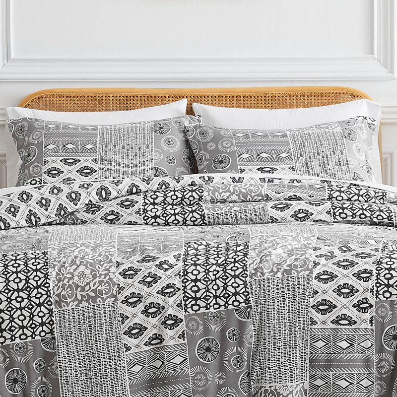Gray King Reversible Down Alternative Microfiber Comforter Set