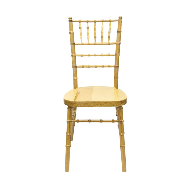 Arrington 43 cm H Solid Wood Ladder Back Stackable Side Chair, Natural