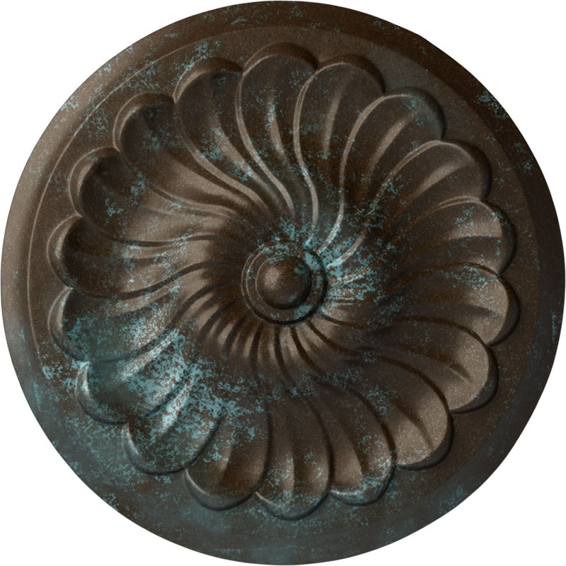 Médaillon de plafond en spirale Endurathane, Patine bleue bronze