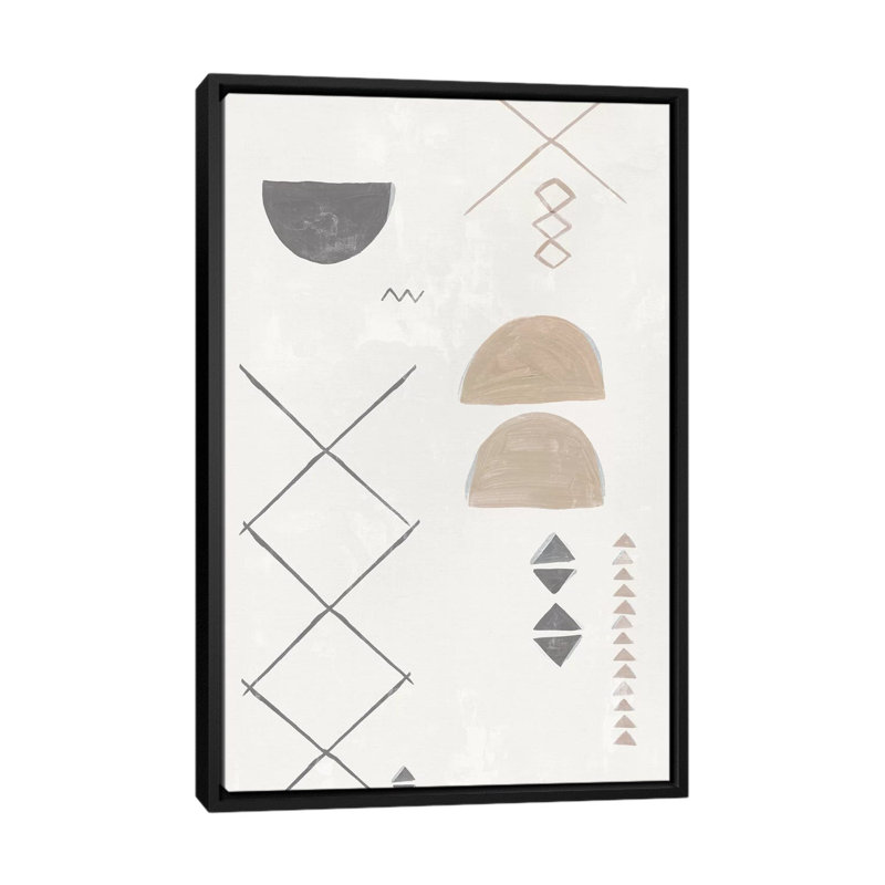 Ancien tissu I par Isabelle Z - reproduction d'art, H 26 po x l 18 po x 1,5 po, Toile avec cadre noir, Aucun mat