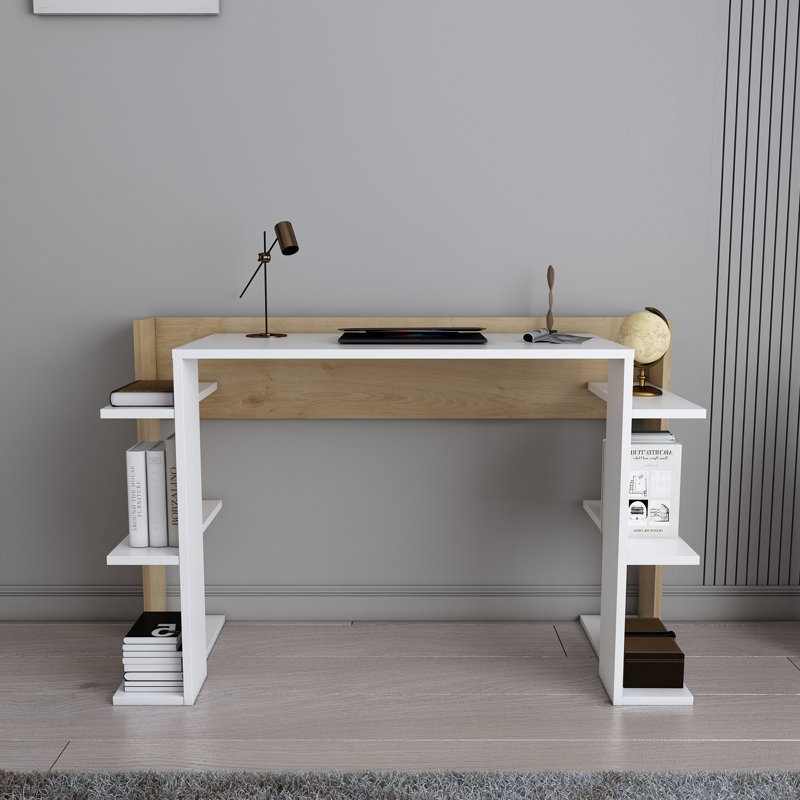 Klaiss Computer Desk, White Sapphire
