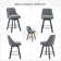 Swivel Upholstered 26''Counter Stool And Bar Stools With Full Back And Solid Wood Frame