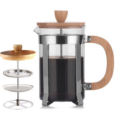 Gibson 4-Cup Mr. Coffee Cafe Oasis Glass Body French Press Coffee Maker