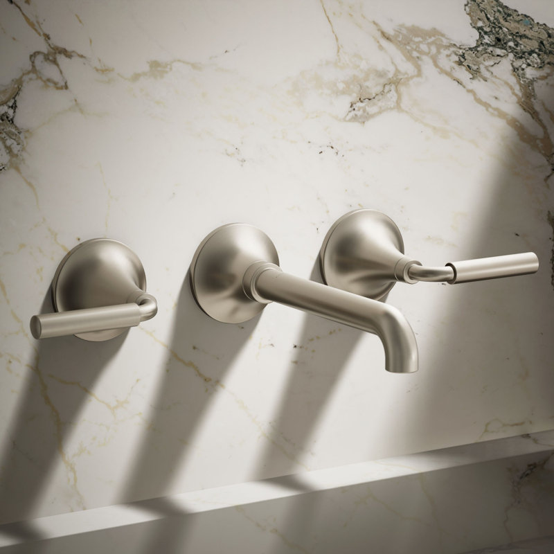 Tone Wall-Mount Bathroom Sink Faucet Trim, Vibrant Brushed Nickel