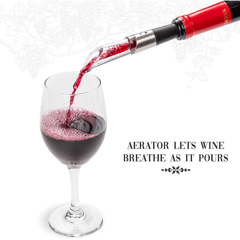 Ivation Black Stainless Steel 7-Piece Electric Wine Opener Set