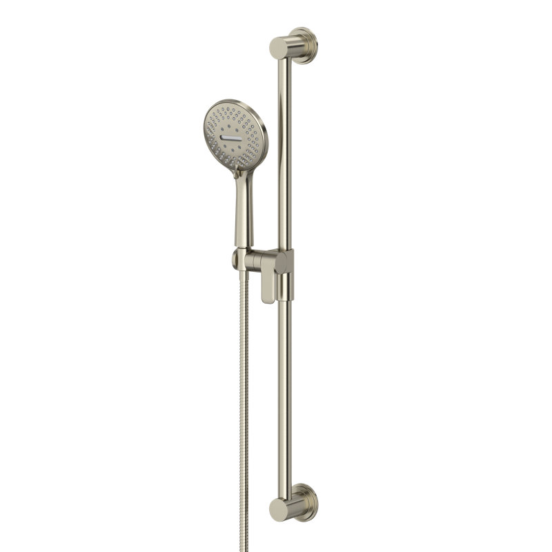 Ensemble de douchette Arca avec barre coulissante 29 po et douchette 5 fonctions, Nickel brossé