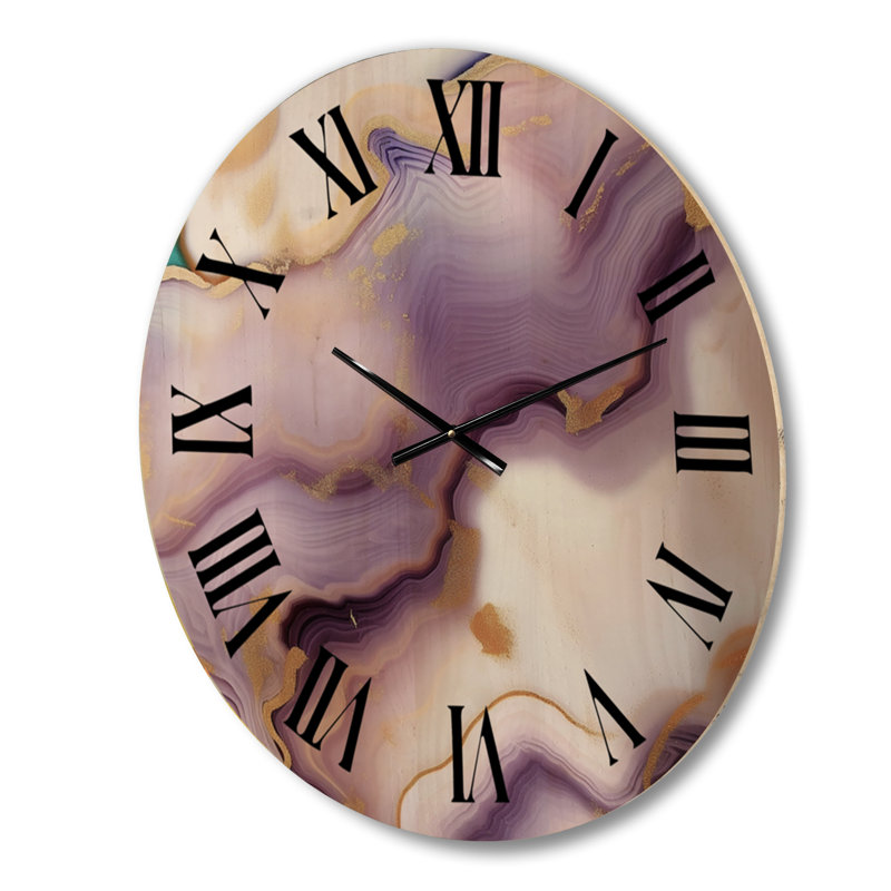 Horloge murale en bois massif Andrejs, Grand