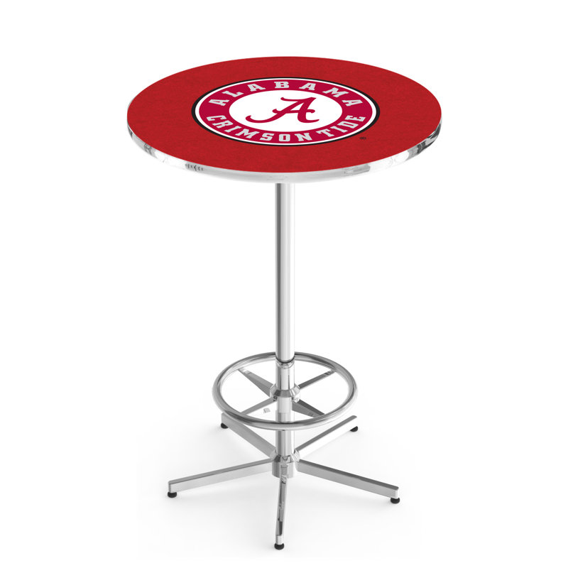 NCAA Round Dining Table, University of Alabama - Script "A" Logo