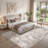 Dagmar Machine Washable Area Rug Abstract Modern Low Pile Indoor Carpet Neutral Non-Slip Backing Floor Mat for Bedroom Dining Room Farmhouse Home Office-750314827-755991377