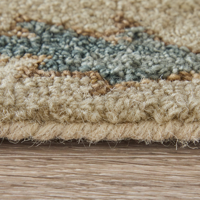 Tapis ivoire et floral transitionnel Springfield, Rectangle 10 pi x 14 pi