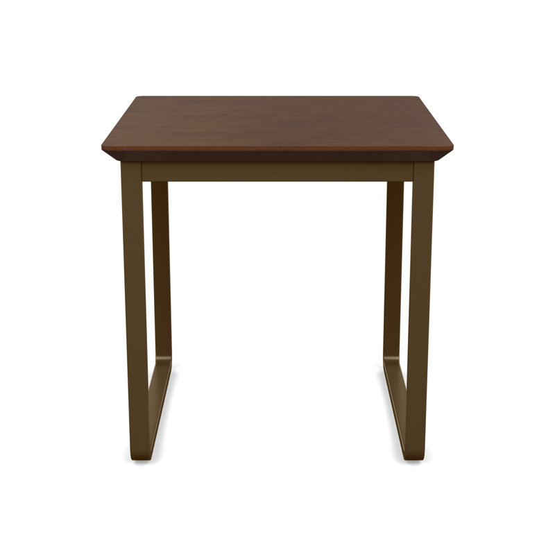 Plateau en stratifié haute pression 20 po x 20 po Gansett, Noyer cacao, Bronze