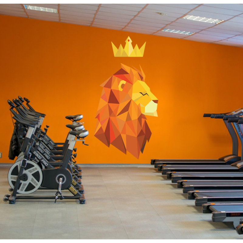 Décalcomanie murale lion Leo, H 46 po x l 56 po