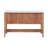 Rowan Farmhouse Wood Kitchen Island with 6 Drawers, Lower Shelf, and Spacious Worktop