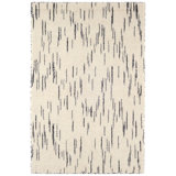Ozzie Black/White Hand Loom Knotted Wool Rug