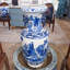 Blue and White Tall Vase with Handles