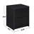 2 Drawers Wooden Nightstand With LED Lights And USB In Black