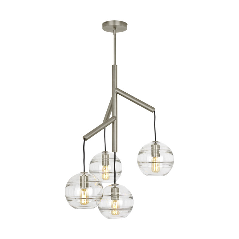 Sedona 4 - Light Pendant, Yes, Satin Nickel, Clear