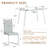 51'' Glass Dining Table Set, with Clear Tempered Glass Top, Ideal for Small Spaces-1611221212-1611221202