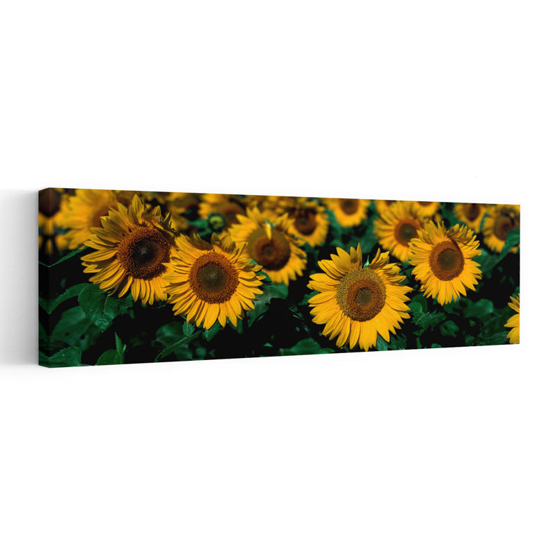 «Sunflowers Nd Abstract Contemporary Sunflower Flower», art mural, H 36 po x l 12 po