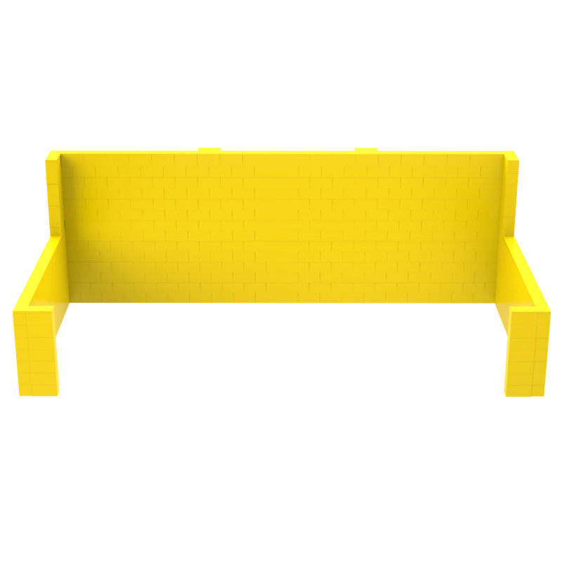 Ensemble de kiosque pour salon Everblock, H 84 po x l 240 po x P 120 po, Jaune