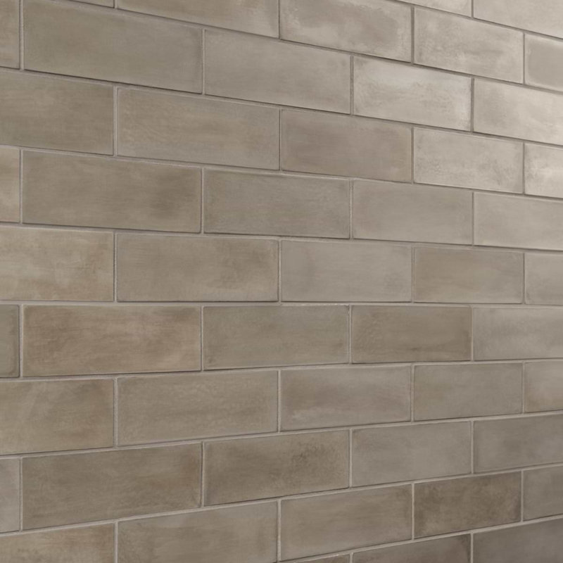 Color One 2x8 Matte Cement Tile, Shadow Gray