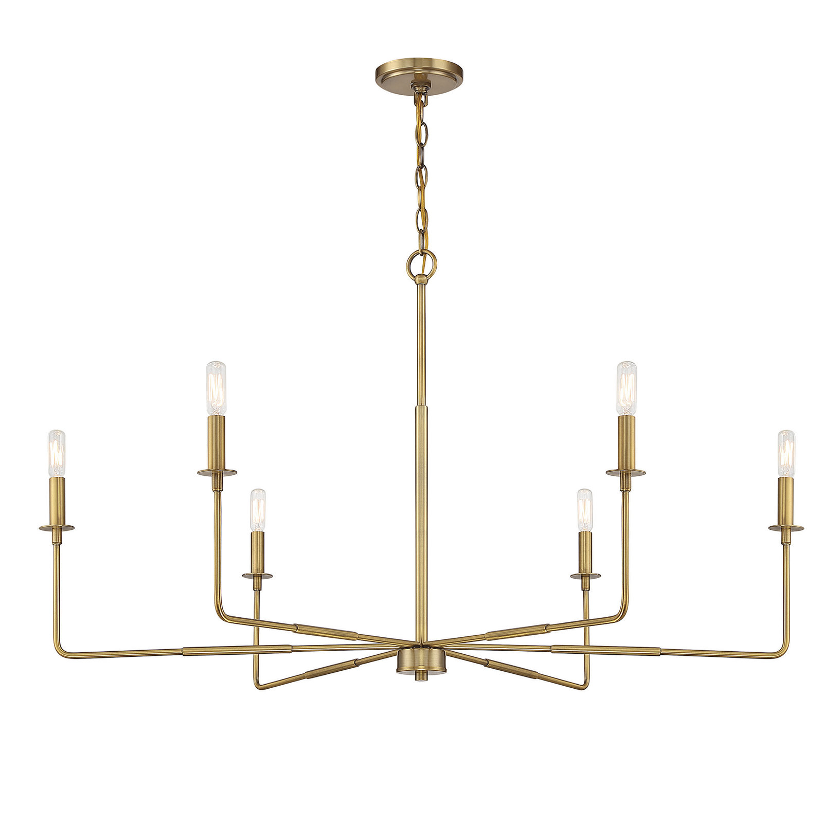 Alysa 6-Light Chandelier, Warm Brass