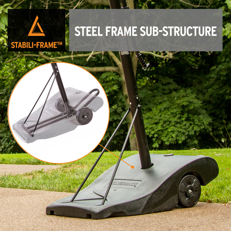 Silverback 54" Portable Acrylic Basketball Hoop with Steel Frame