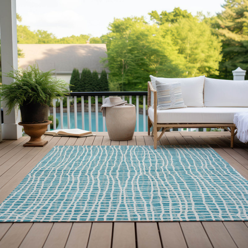  Tapis d'entrée / extérieur antidérapant Finck, Rectangle 5 pi x 7 pi 6 po