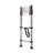 Telescoping Ladder Stainless Steel Extension Step 8.5 ft Portable Ladders