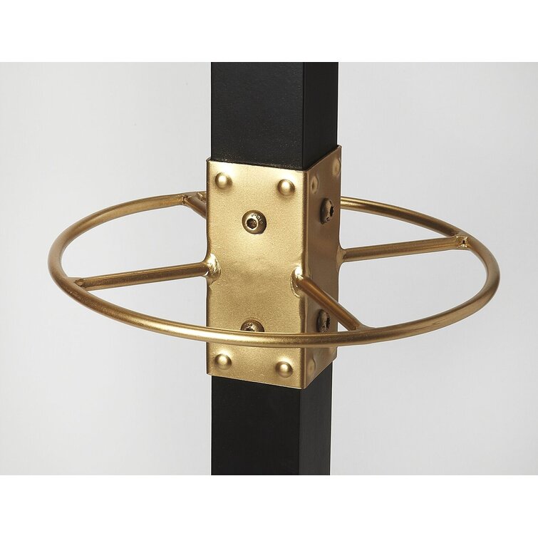Donan 8 - Hooks Freestanding Coat Rack Birch Lane Color: Black/Gold