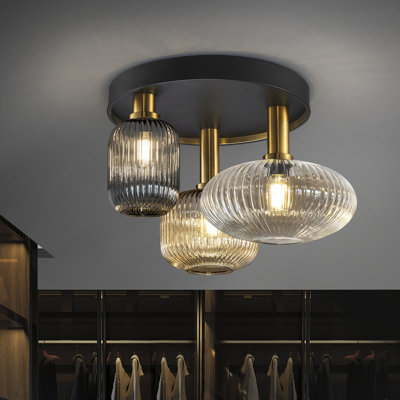 Alonza Glass Semi Flush Mount