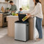 Step N' Sort 60L Touchless Dual Recycling Bin with Motion Sensor, 2 x 30L Removable Buckets