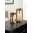 Two-Piece Mango Wood Candle Holder Set