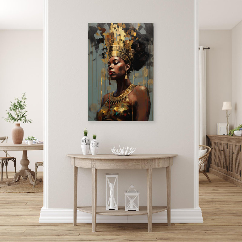 «Queen Black Woman», impression sur toile, H 36 po x l 24 po x P 1,25 po