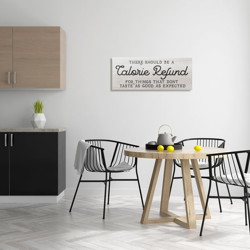 «Calorie Refund Don't Taste Good», Plaque de bois, H 13 po x l 30 po