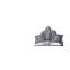 Grand lit en velours gris