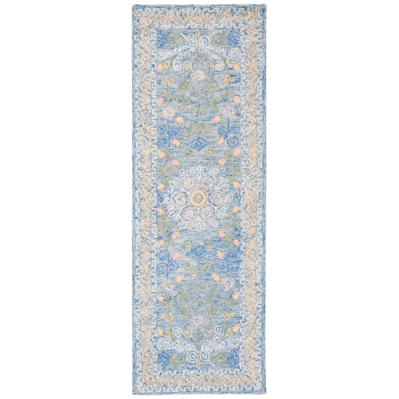 Kreitler Hand Tufted Wool And Cotton With Latex Oriental Rug, Runner 2'3" x 7'