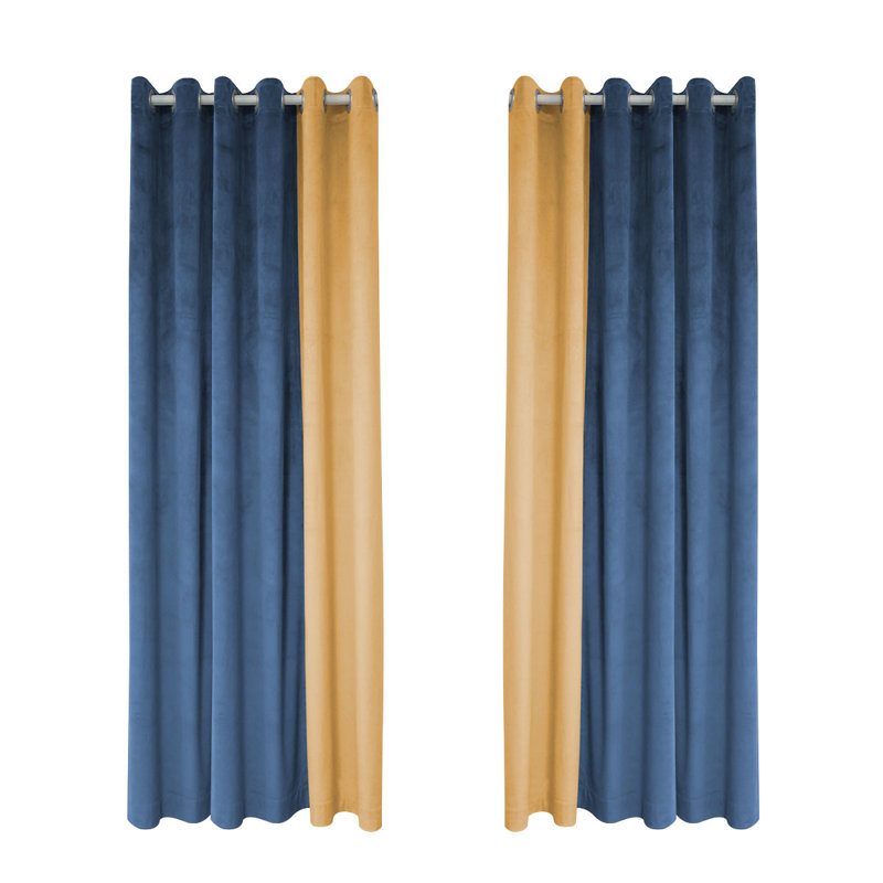 2 rideaux occultants en velours simples et haut de gamme, L 83 po x L 91 po