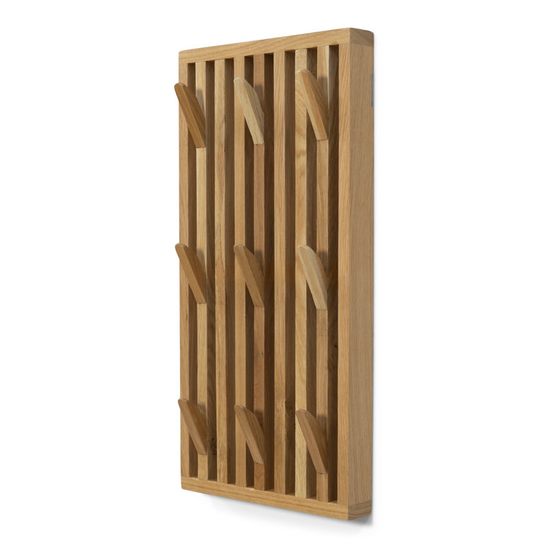 Spinder X Eva Van De Ven Solid Wood Wall 9 - Hook Coat Rack, Brown
