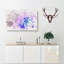 Lilac & Blue Chrysanthemum Watercolour - Wrapped Canvas-56658105