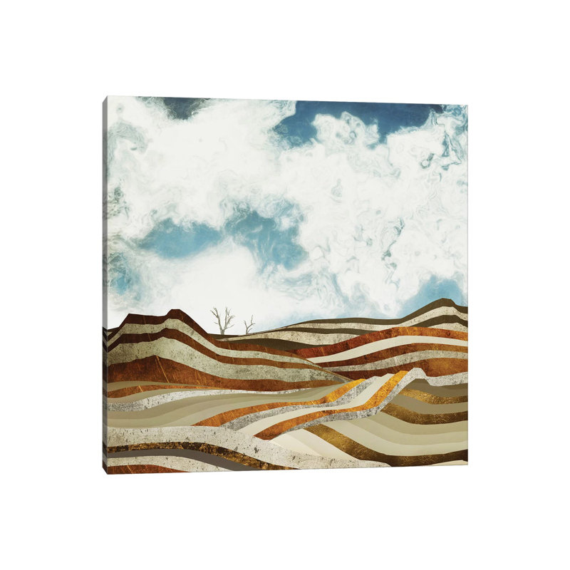 Desert Calm - impression d'art graphique, Aucun mat, H 26 po x l 26 po x P 1,5 po, Toile tendue