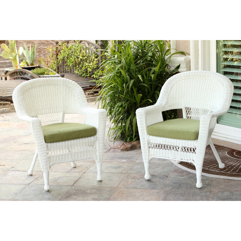 Outdoor Lounge Chair, Sage Green, White