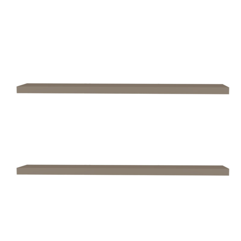 Floating Shelf Lyle, Living Room, Pine, Light Gray, 1.5" H x 47.3" W x 9.8" D