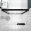 Aluminum Frame Double Sliding Glass Shower Enclosure With 1/4" (6mm) & Tempered Glass, Safe Design, - Crash Angle For Bathroom Rust Handle