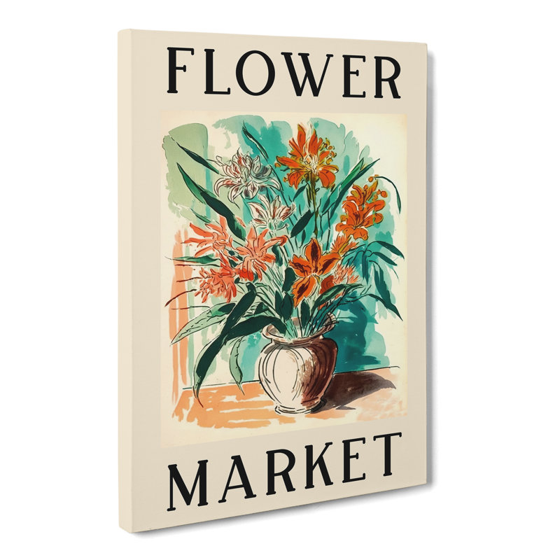 Antique Flower Market Exhibition No.1 - Wrapped Canvas, 50cm H x 35cm W x 3cm D