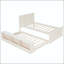Lit plateforme simple avec lit gigogne escamotable et armoire de rangement