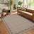 Washable Rug Gray Long Non-Slip Carpet Foldable Bordered Low Pile Stain-Resistant Indoor Accent Mat-789429167