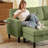 Corduroy Sectional Sofa with Storage Ottoman and Side Storage Pockets-2056815575-2056815573