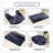 Elegance Bathroom Rugs Sets 4 Piece- Plush Bath Mat Set Quick-Dry Soft Microfiber Bathroom Mat with Rubber Backing, Absorbent Bathroom Rug Set, Washable Bath Rugs, Bath Mats, Navy-1537234181